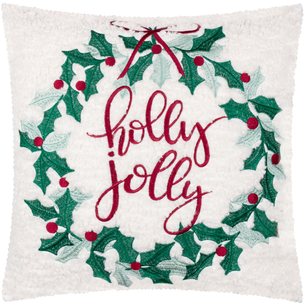 Holly Wreath 45x45 Cushion Case Multi - image 2