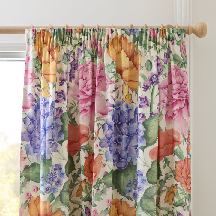 Idalia Fuchsia 117x137 Pencil Pleat Curtains Multi - image 2