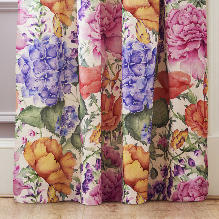 Idalia Fuchsia 168x137 Pencil Pleat Curtains Multi - image 3