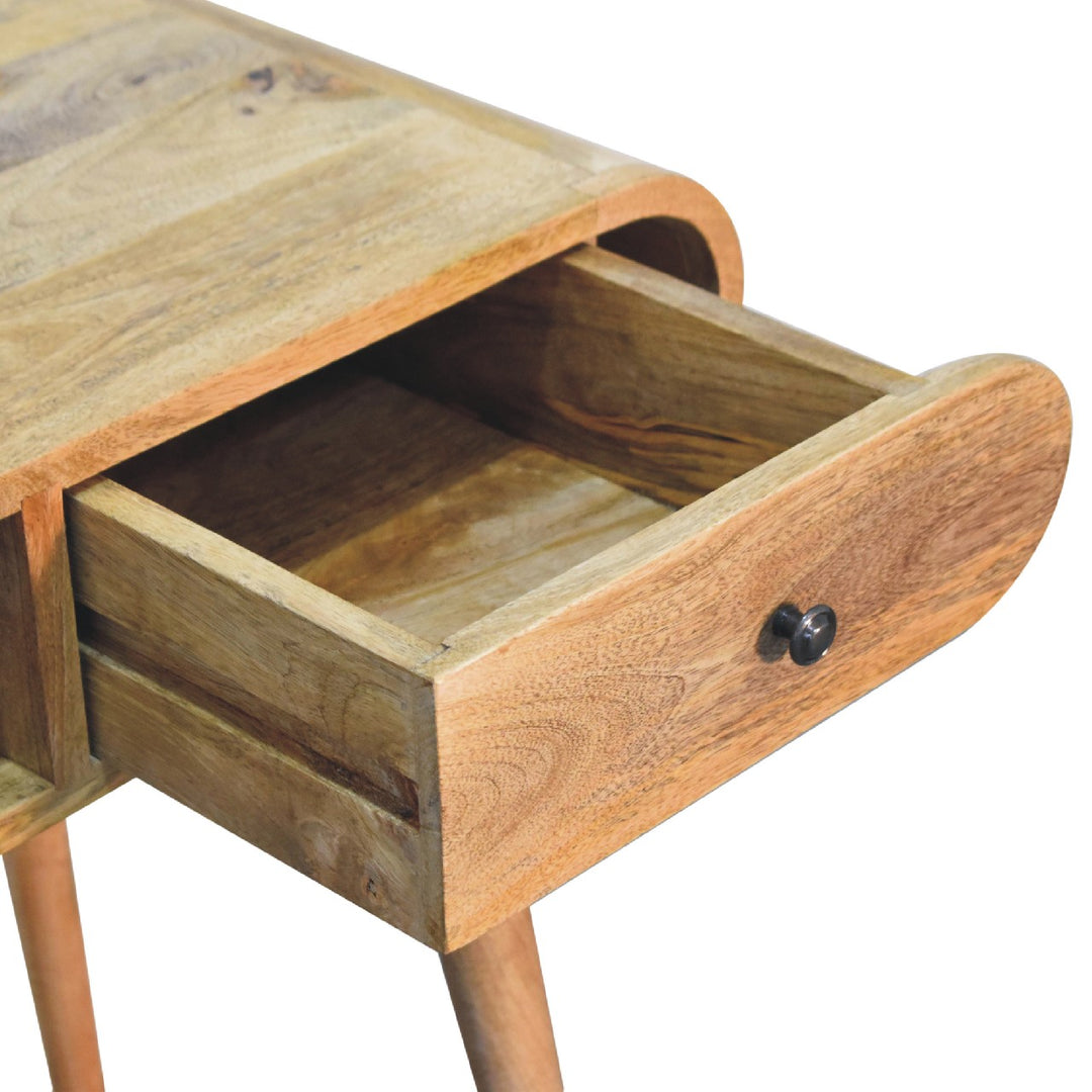 Curved Oak-ish Writing Desk