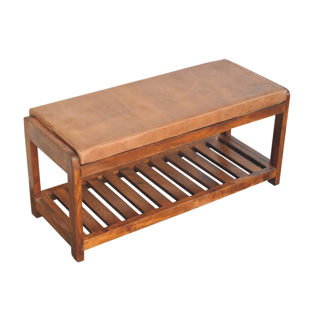 Buffalo Slatted Hallway Bench