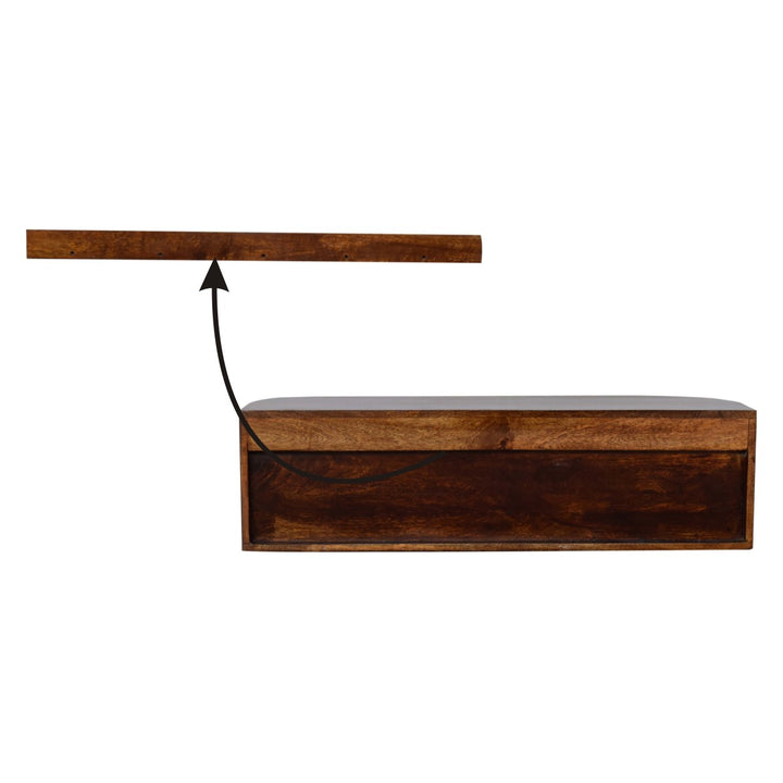 Chunky Chestnut Wall Mounted Console