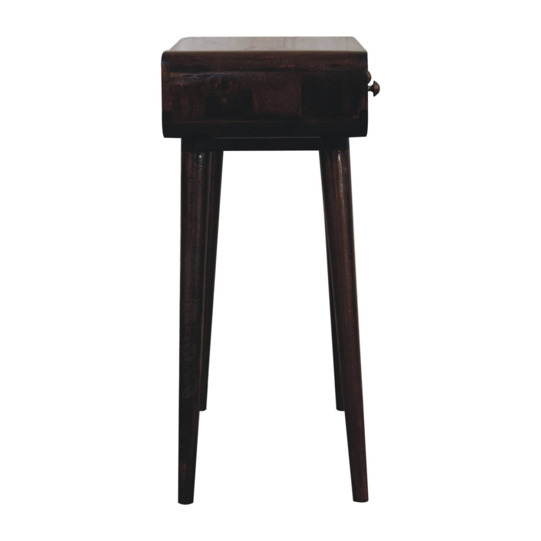 California Walnut Curved Hallway Table