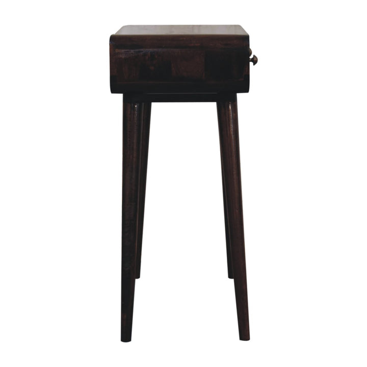 California Walnut Curved Hallway Table