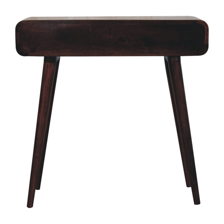 California Walnut Curved Hallway Table