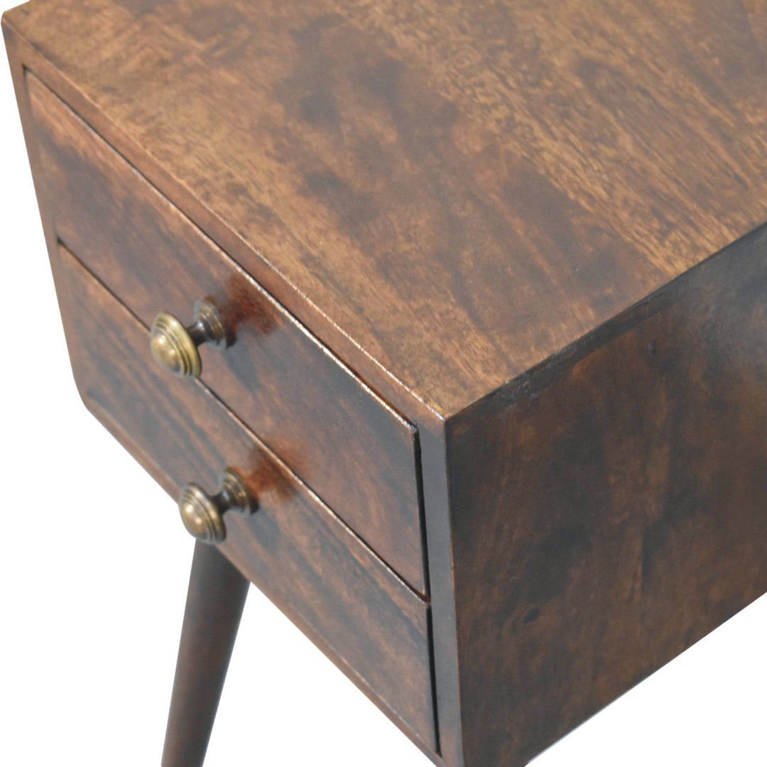Mini 2 DrawerCalifornia Walnut Bedside
