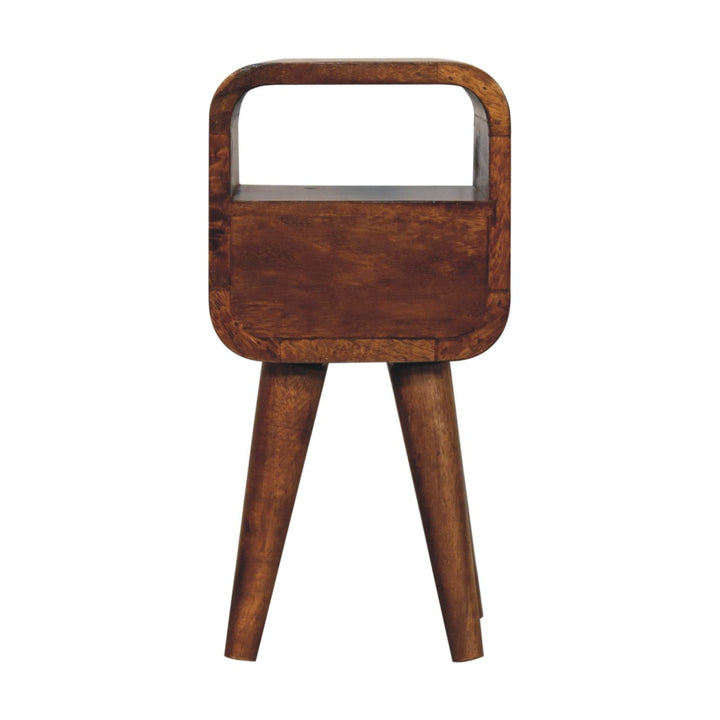 Extra Mini Chestnut Curve Open Slot Bedside