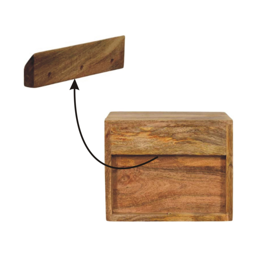 Solis 1-Drawer Oak-ish Wall Mounted Nightstand