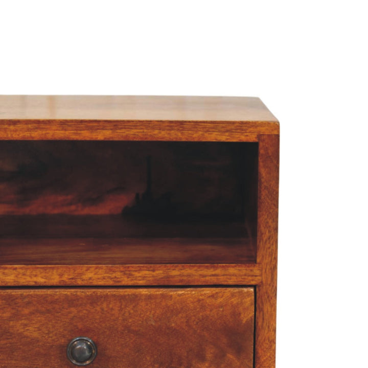 Solis 1-Drawer Chestnut Wall Mounted Nightstand
