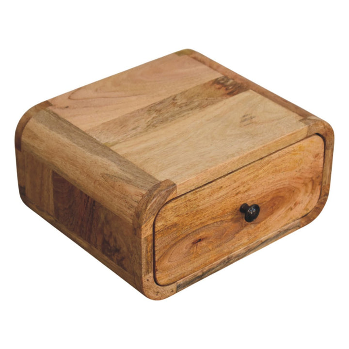 Avora Mini Wall-Mounted Oak-ish 1 Drawer Nightstand