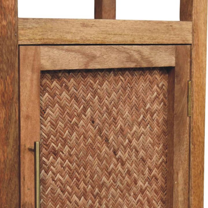 Solid Wood Open Shelf Unit with Cabinet