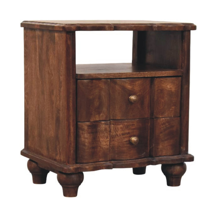 Lume Roasted Shelf Bedside Table