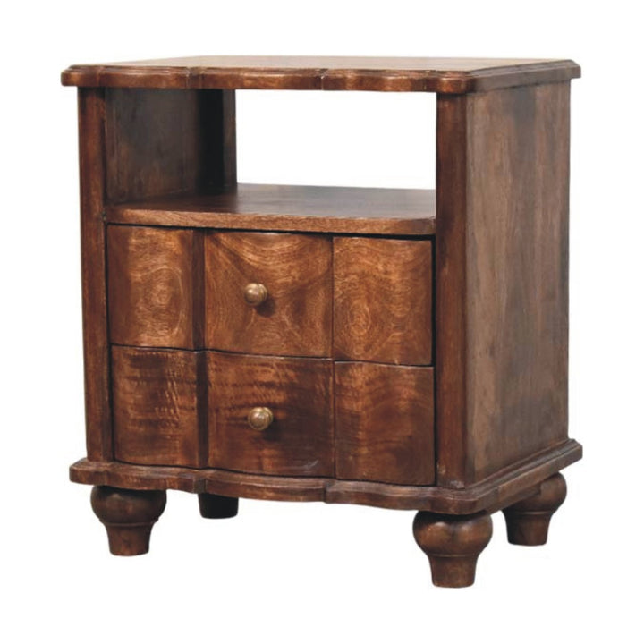 Lume Roasted Shelf Bedside Table