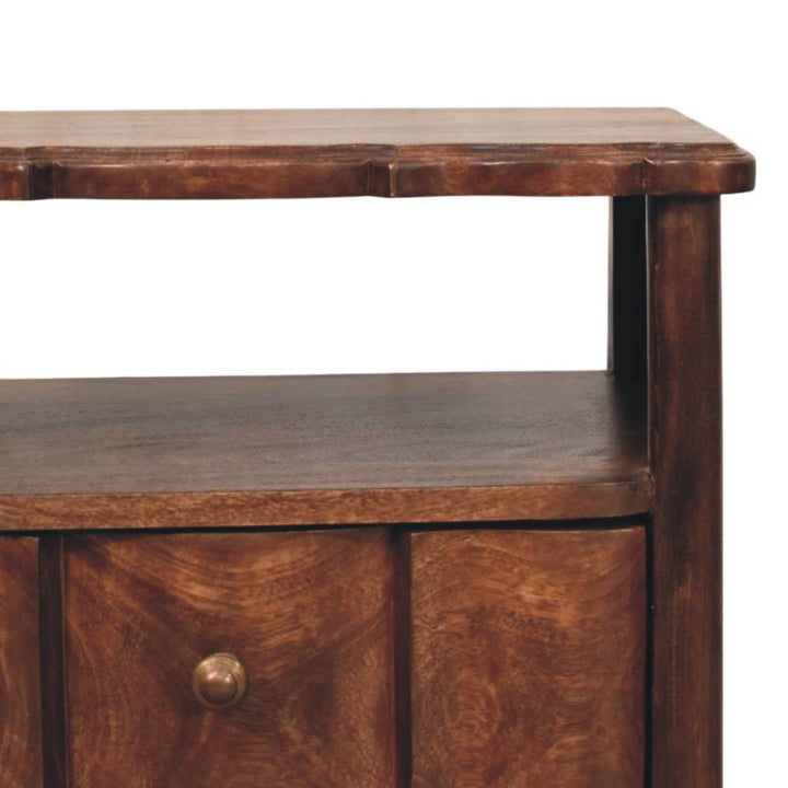 Lume Roasted Shelf Bedside Table