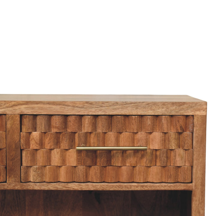 Cadiz Carved Entryway Shoe Cabinet