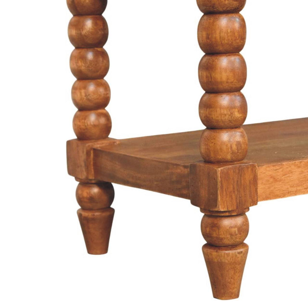 Spindle Leather Bench