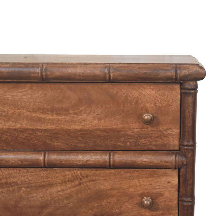 Bamboo Carved 3-Drawer Chest