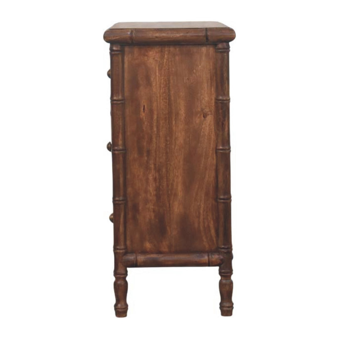 Bamboo Carved 3-Drawer Chest