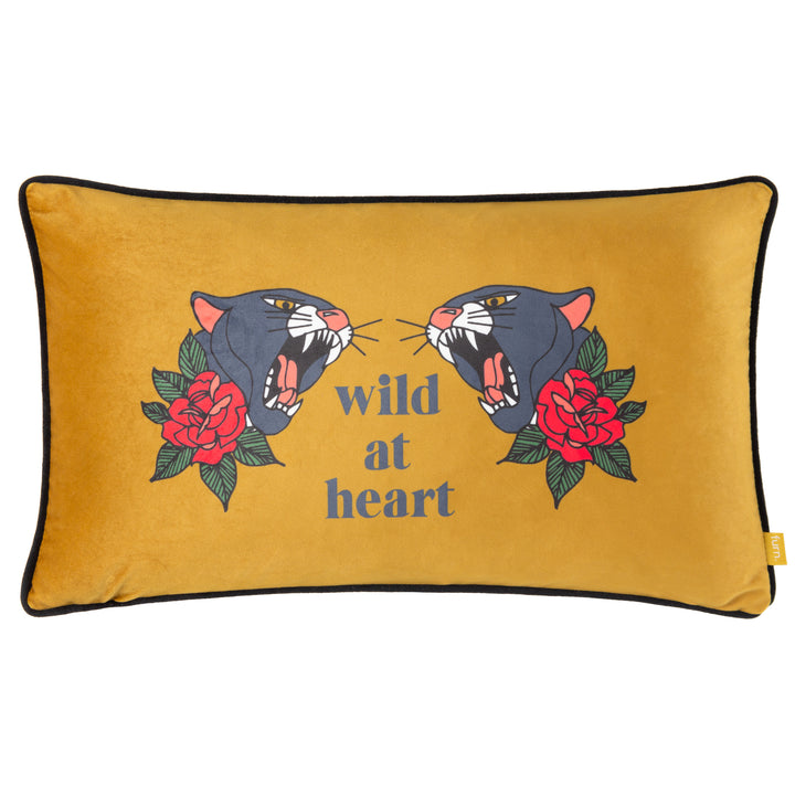 INKED WILD 30X50 CUSHION CASE GOLD/BLACK