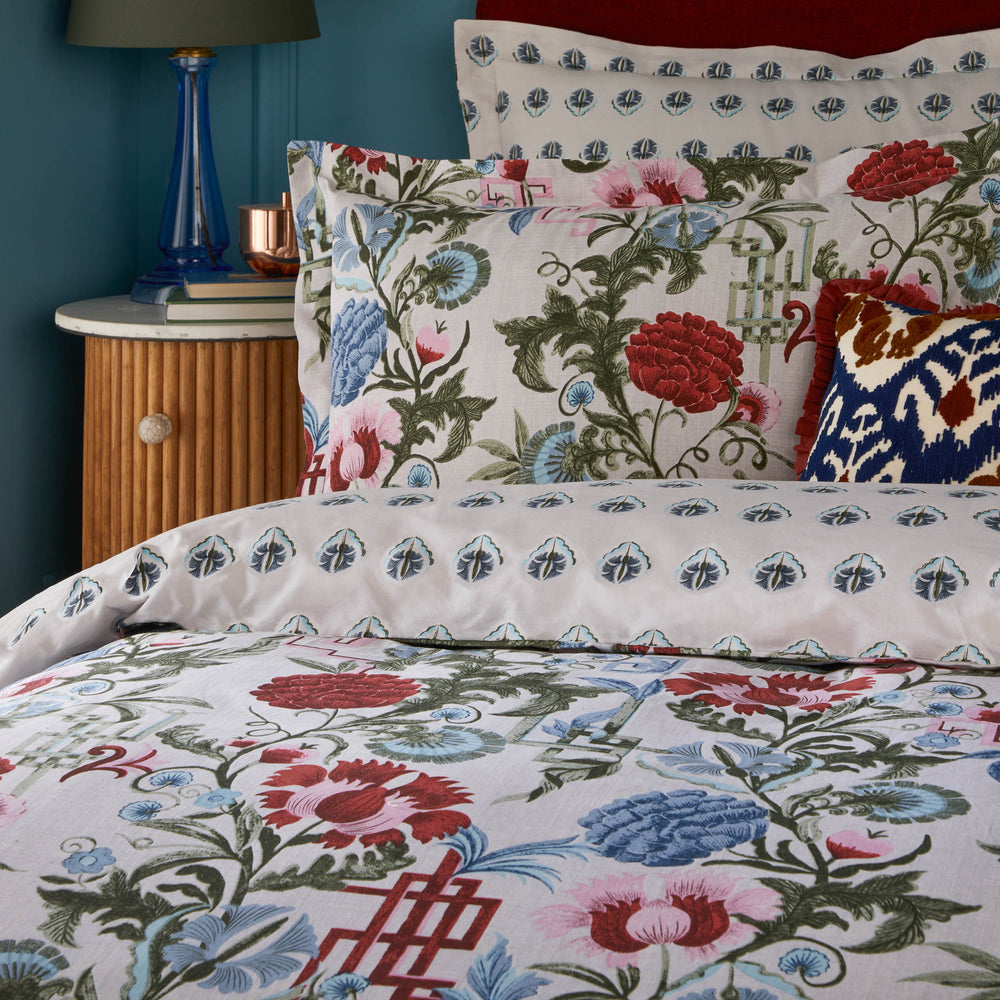 Ishana Double Duvet Set Redcurrent/French Blue - image 2