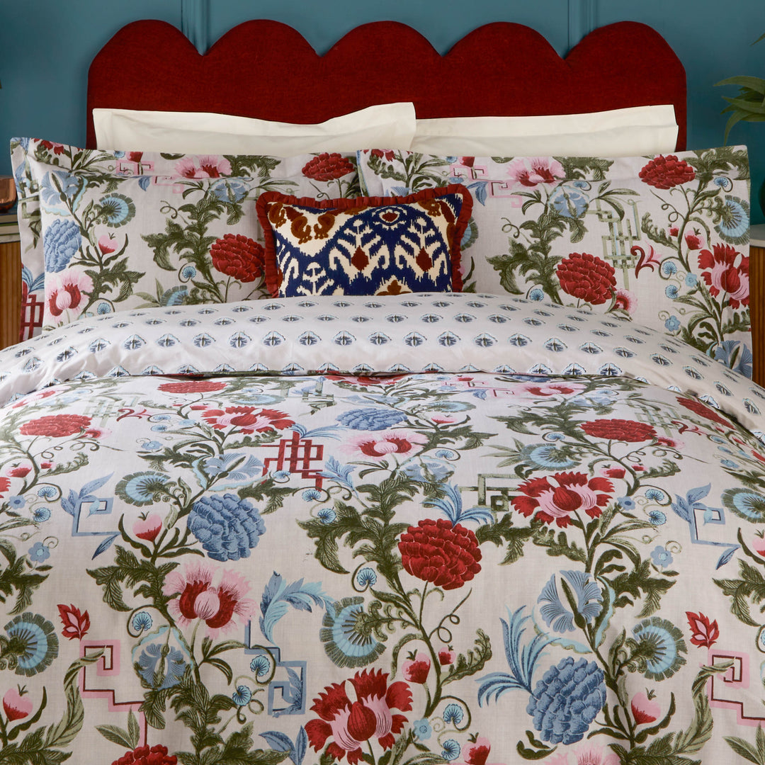 Ishana Double Duvet Set Redcurrent/French Blue - image 3