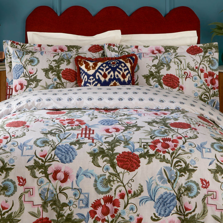 Ishana Double Duvet Set Redcurrent/French Blue - image 3