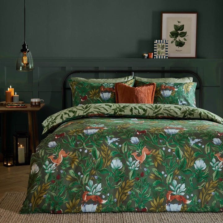 Intothewoods Single Duvet Set Forest Green