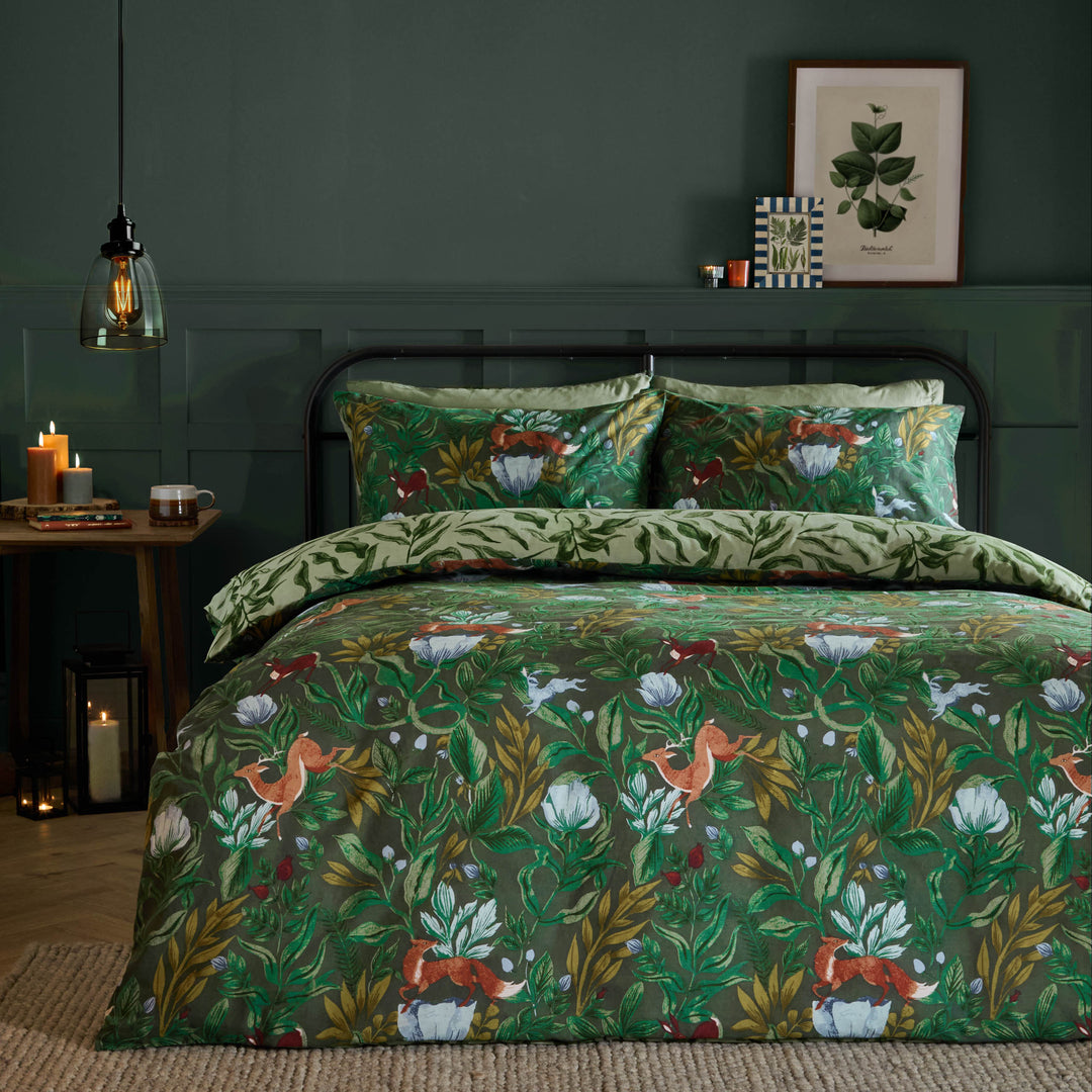 Intothewoods Double Duvet Set Forest Green - image 4