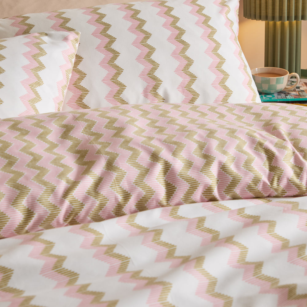 Izzie King Duvet Set Green / Pink - image 2