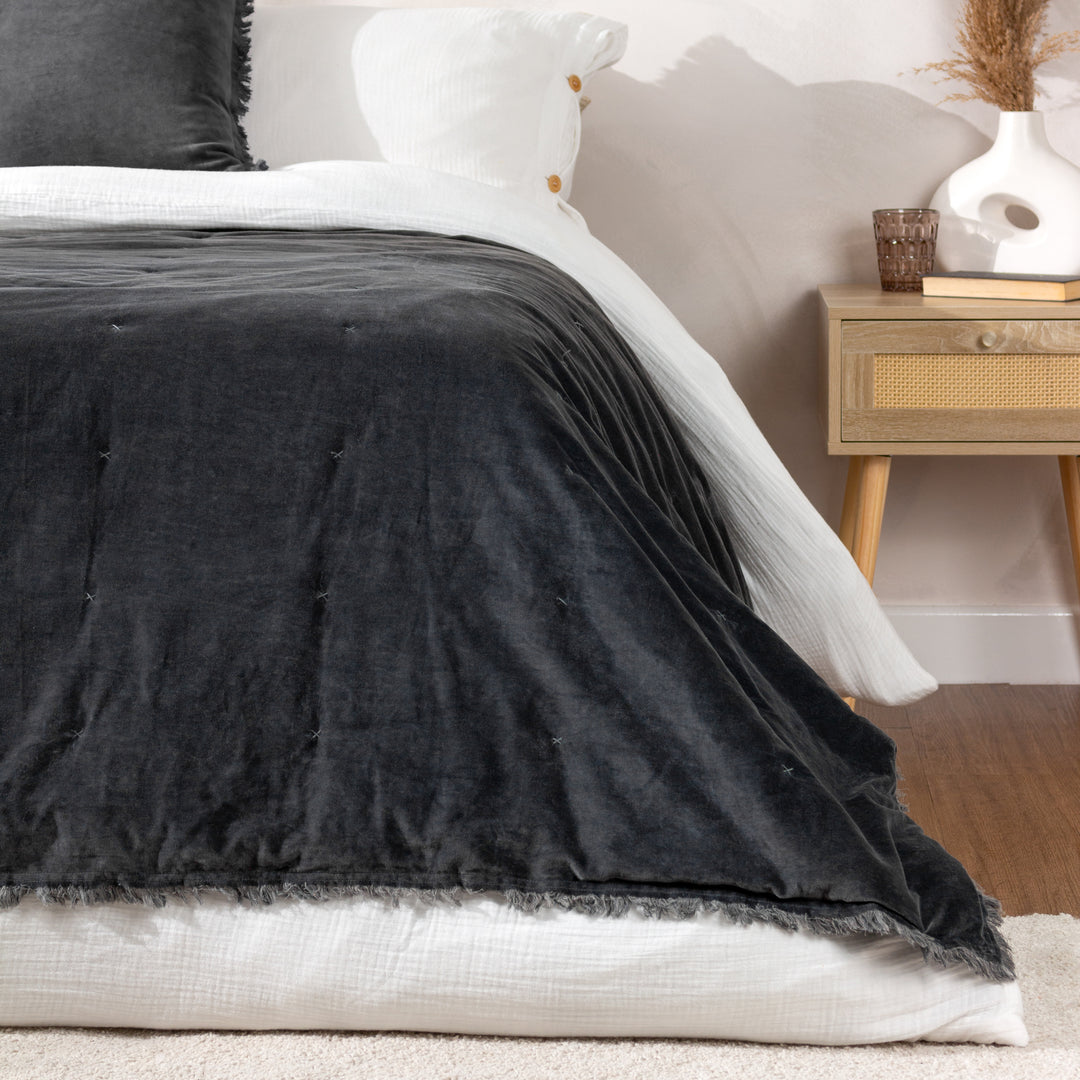 Jaye 140x220 Filled Bedspread Slate