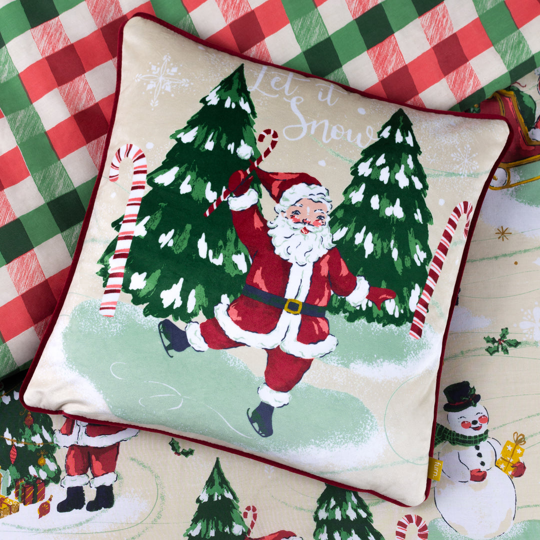 Jolly Santa Let It Snow 43x43 Cushion Case Multi - image 4