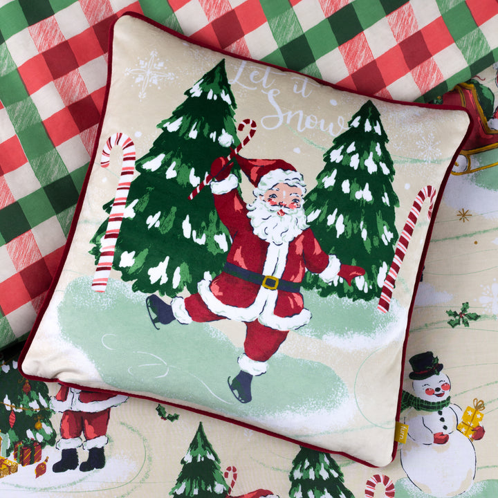 Jolly Santa Let It Snow 43x43 Cushion Case Multi - image 4