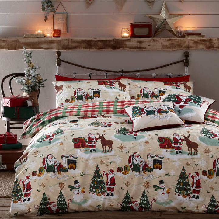 Jolly Santa King Size Duvet Set Multi