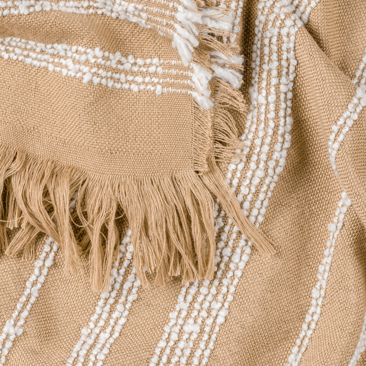 Jour Linear Woven Throw 130x180 Nougat - image 3