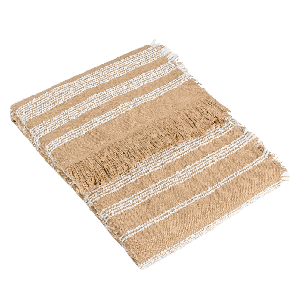 Jour Linear Woven Throw 130x180 Nougat - image 2