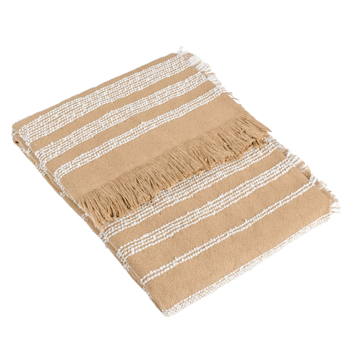 Jour Linear Woven Throw 130x180 Nougat - image 2