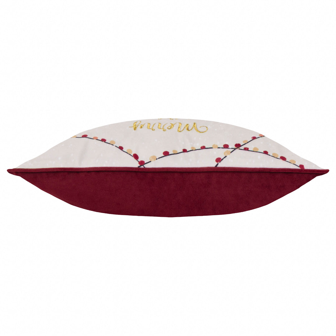JOY TO ALL 30X50 CUSHION CASE SNOW/BERRY