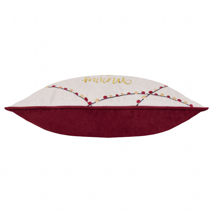 JOY TO ALL 30X50 CUSHION CASE SNOW/BERRY