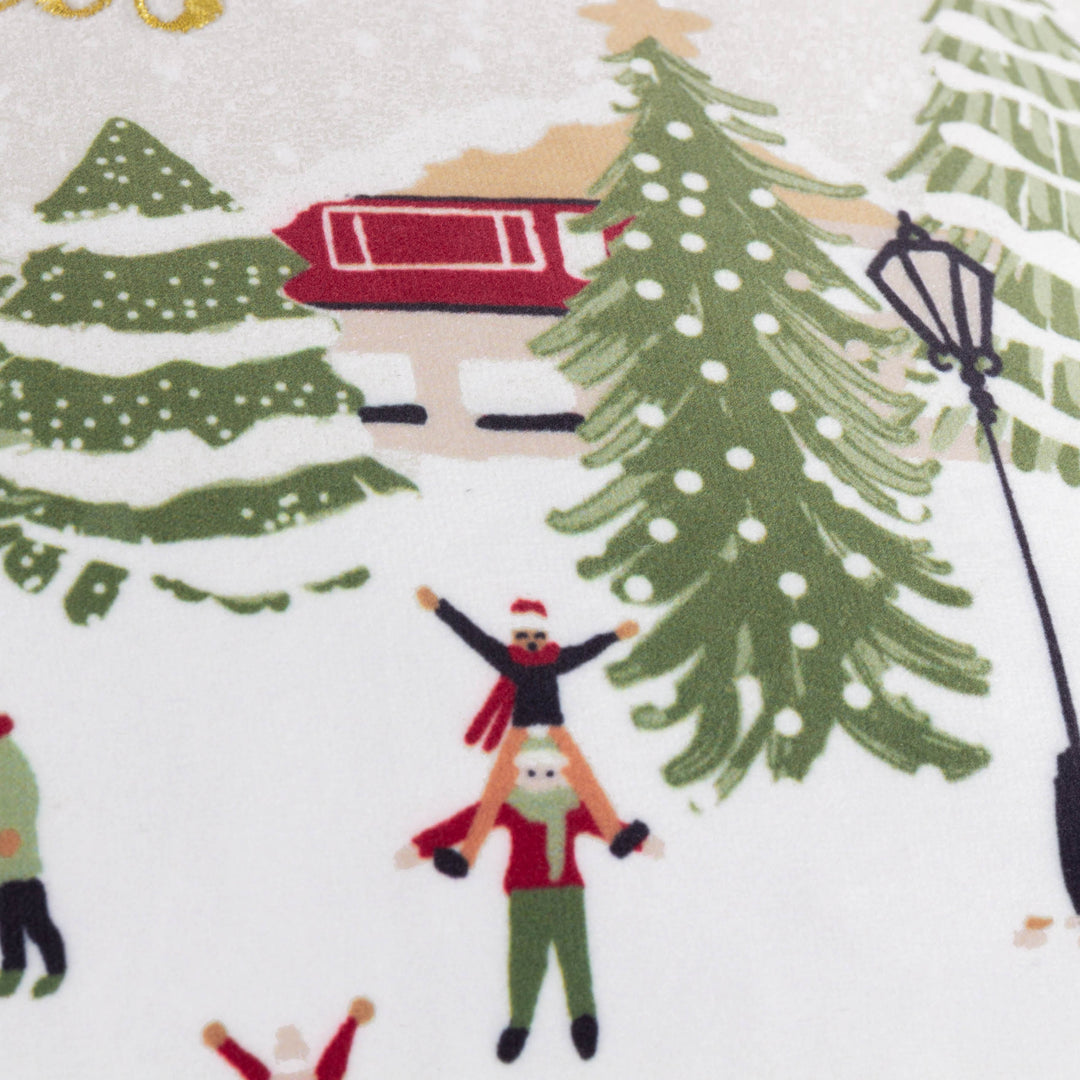 Joy To All 30x50 Cushion Case Snow/Berry - image 5