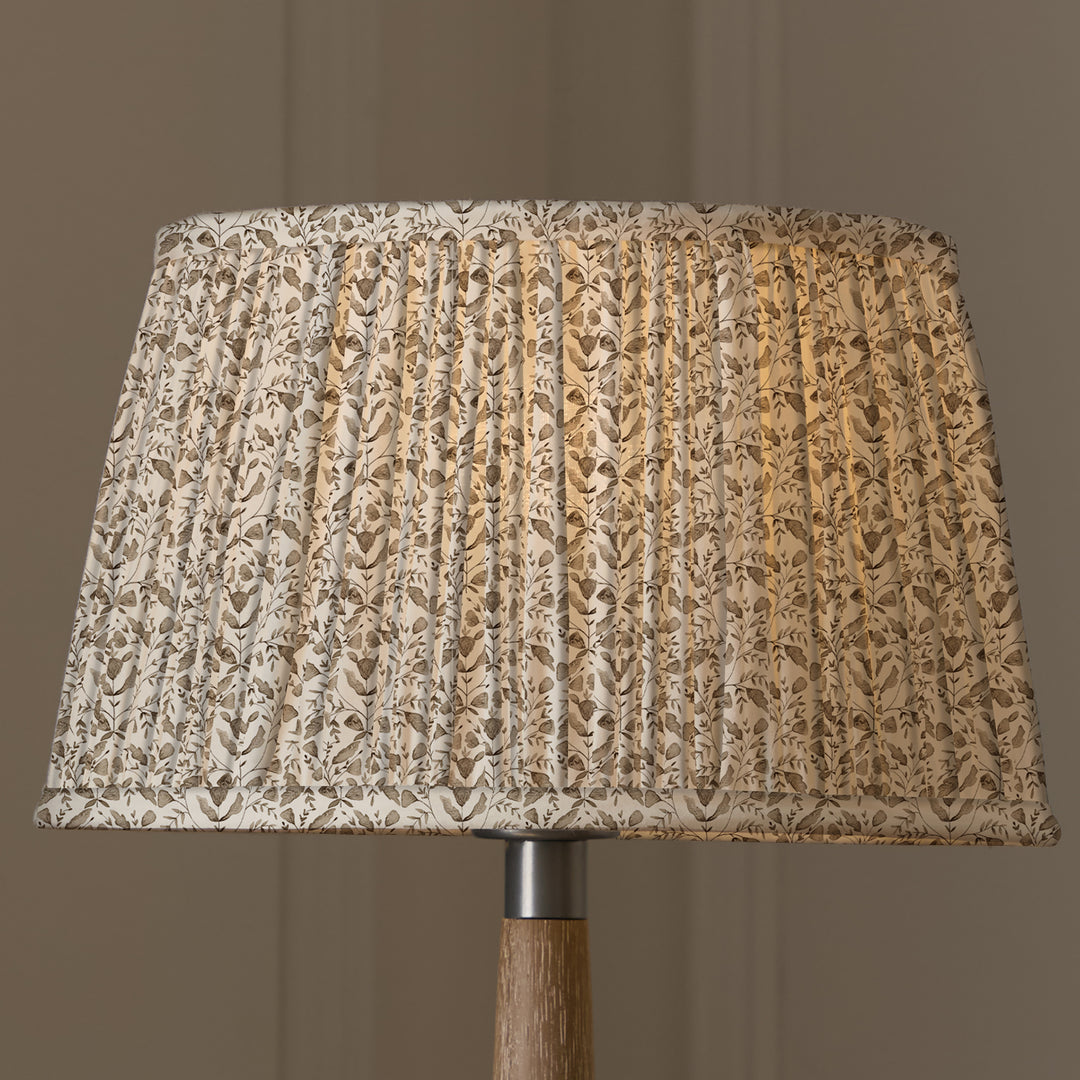 JUNA 30CM PLEATED TAPERED LAMPSHADE STONE