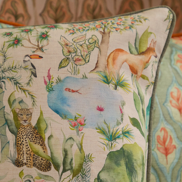 JUNGLE SERENE 50X50 CUSHION CASE MULTI