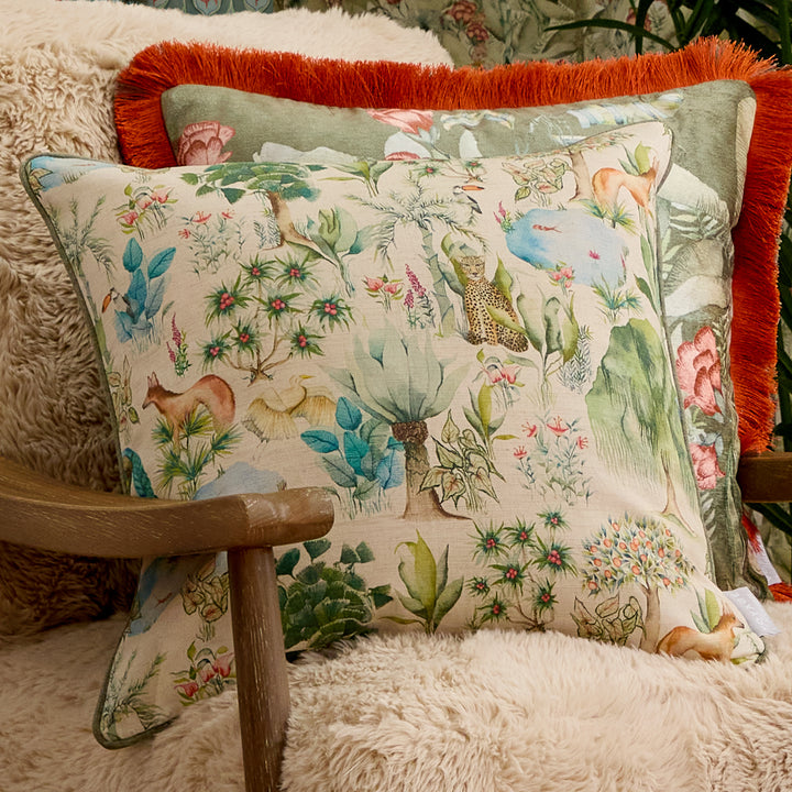 JUNGLE SERENE 50X50 CUSHION CASE MULTI