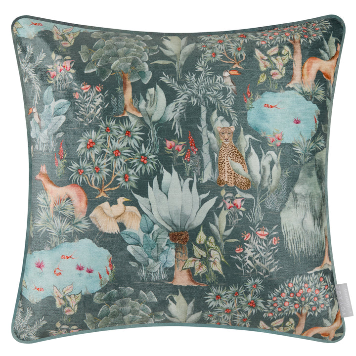 JUNGLE SERENE OCEAN 50X50 CUSHION CASE MULTI