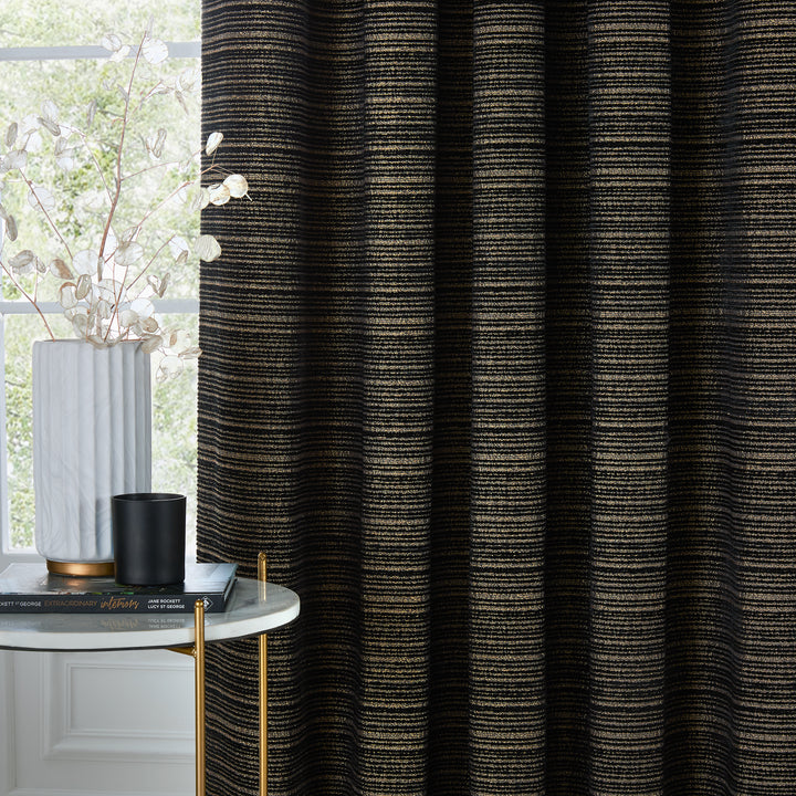 Jupiter 168x229 Eyelet Curtains Black/Gold - image 5