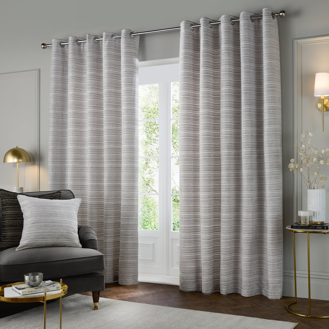 Jupiter 168x229 Eyelet Curtains Silver - image 2