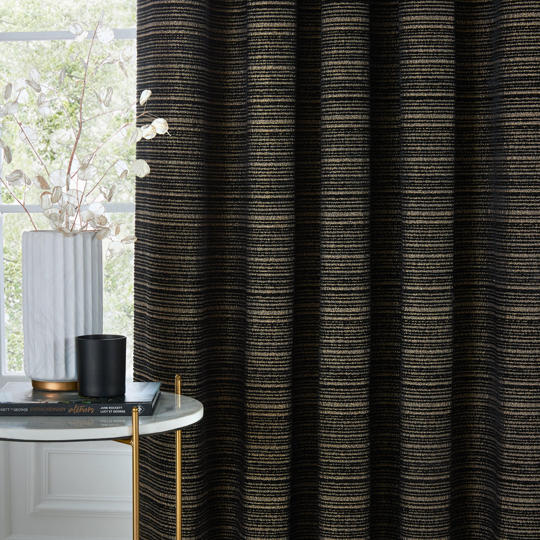 Jupiter 229x183 Eyelet Curtains Black/Gold - image 5