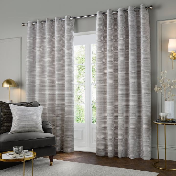 Jupiter 229x183 Eyelet Curtains Silver - image 2