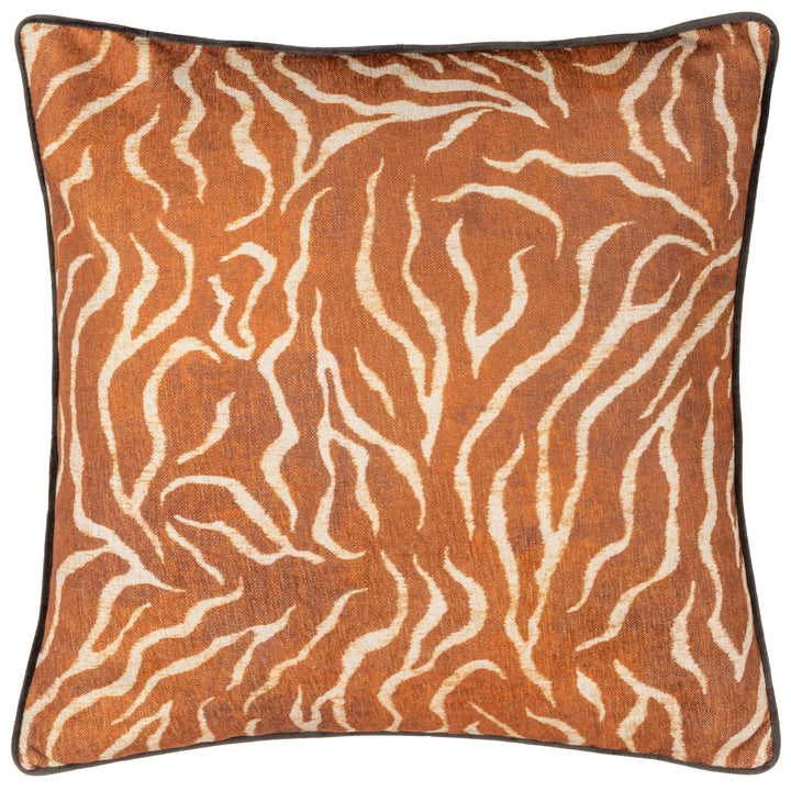 JURONG TIGER CHENILLE 50X50 CUSHION CASE RUST