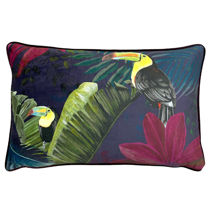 PIPED KALA 30X50 CUSHION CASE TOUCAN