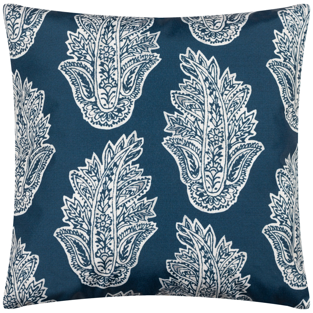 Kalindi Paisley 43x43 Outdoor Cushion Case Navy